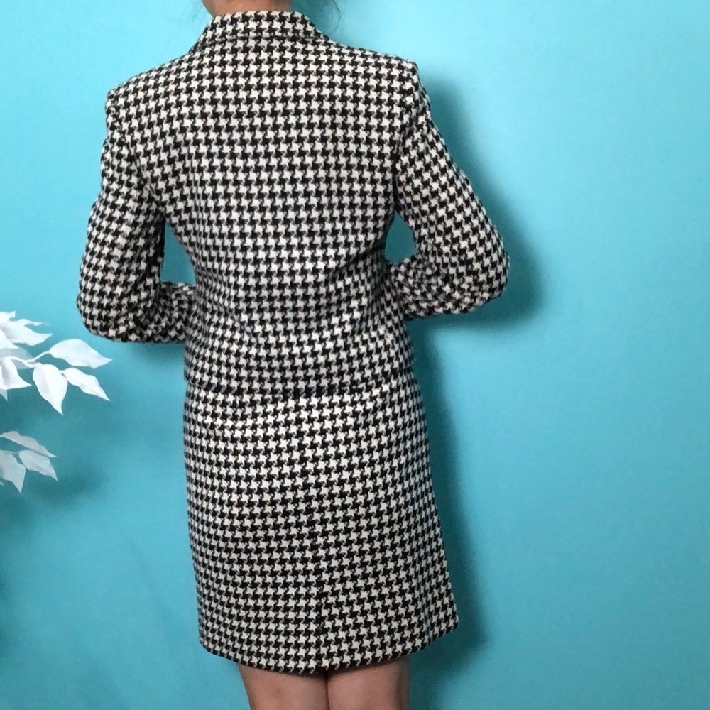 Casual Corner Annex Petite Women Tweed Suit Set/Black & White - Picture 3 of 16